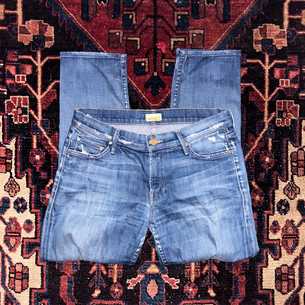 Mother drop out straight leg jeans